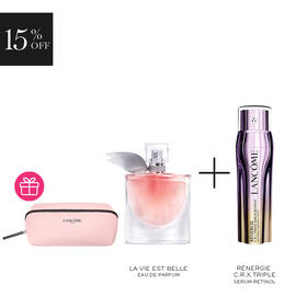 Duo favorito: La Vie Est Belle EDP + Renergie C.R.X Triple Serum Retinol